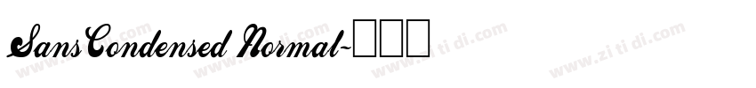 SansCondensed Normal字体转换